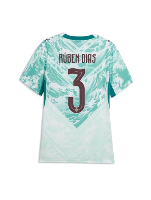 Portugal Ruben Dias #3 Replika Borta Kläder Dam VM 2026 Kortärmad Portugal Ruben Dias #3 Replika Borta Kläder Dam VM 2026 Kortärmad